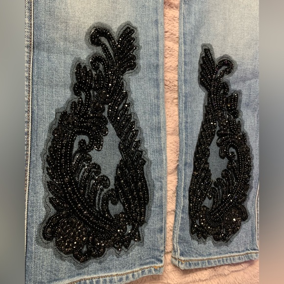 7FAM Edie Embellished Straight Leg Jeans - Picture 6 of 16